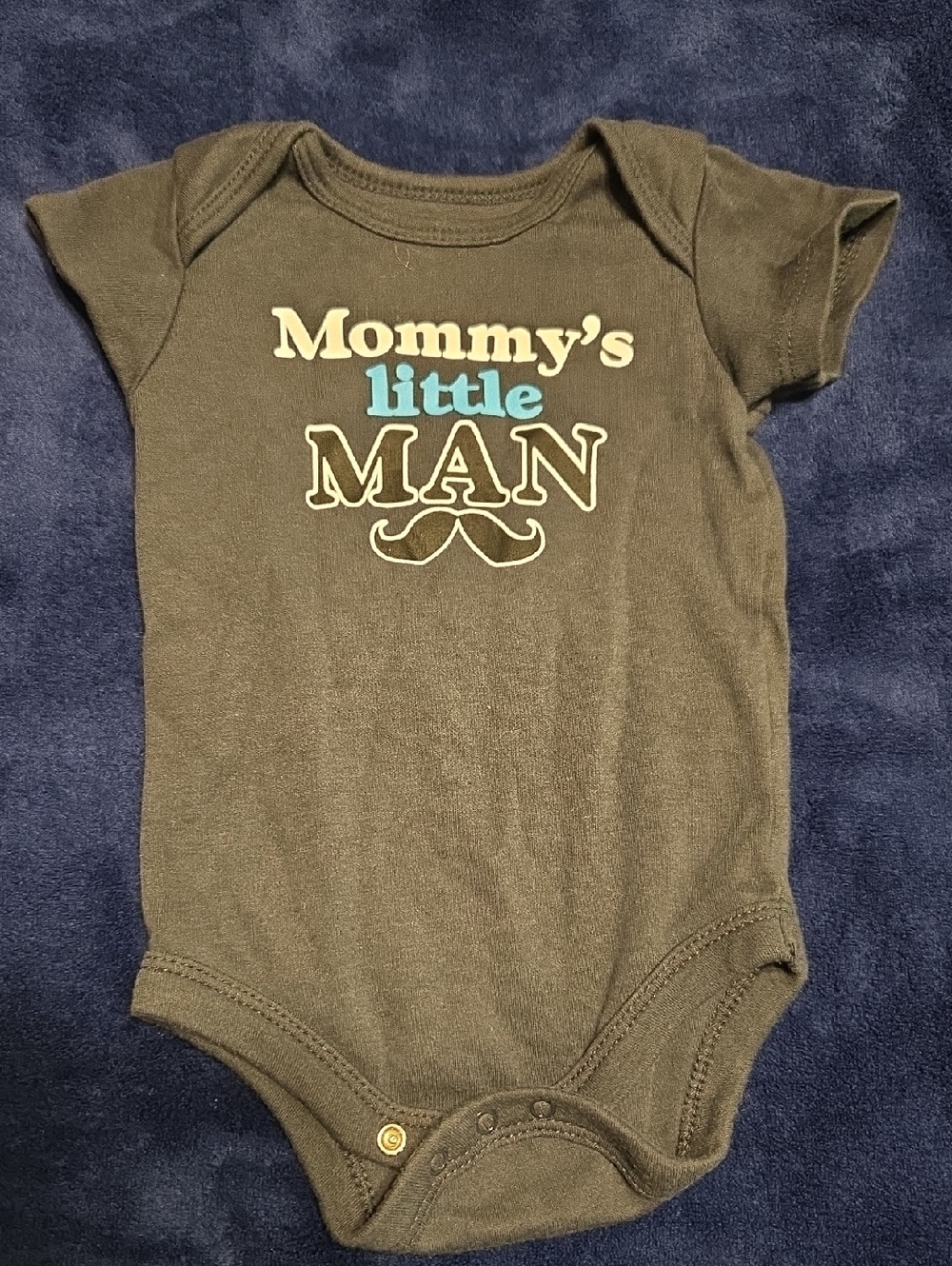 Mommy's Little Man Grey Infant One-Piece Bodysuit